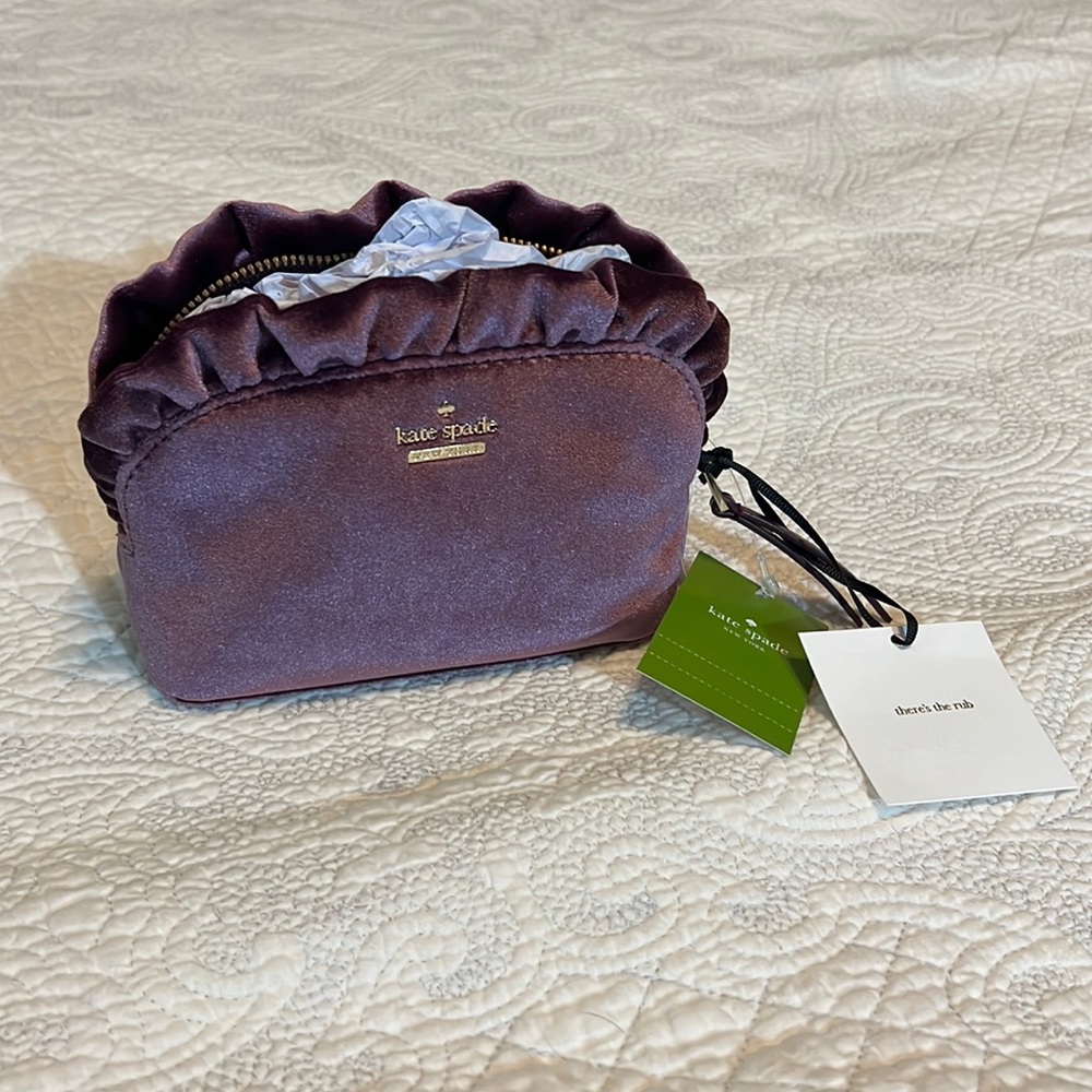 NWT Kate Spade Velvet Mini Marcy in Dark Plum